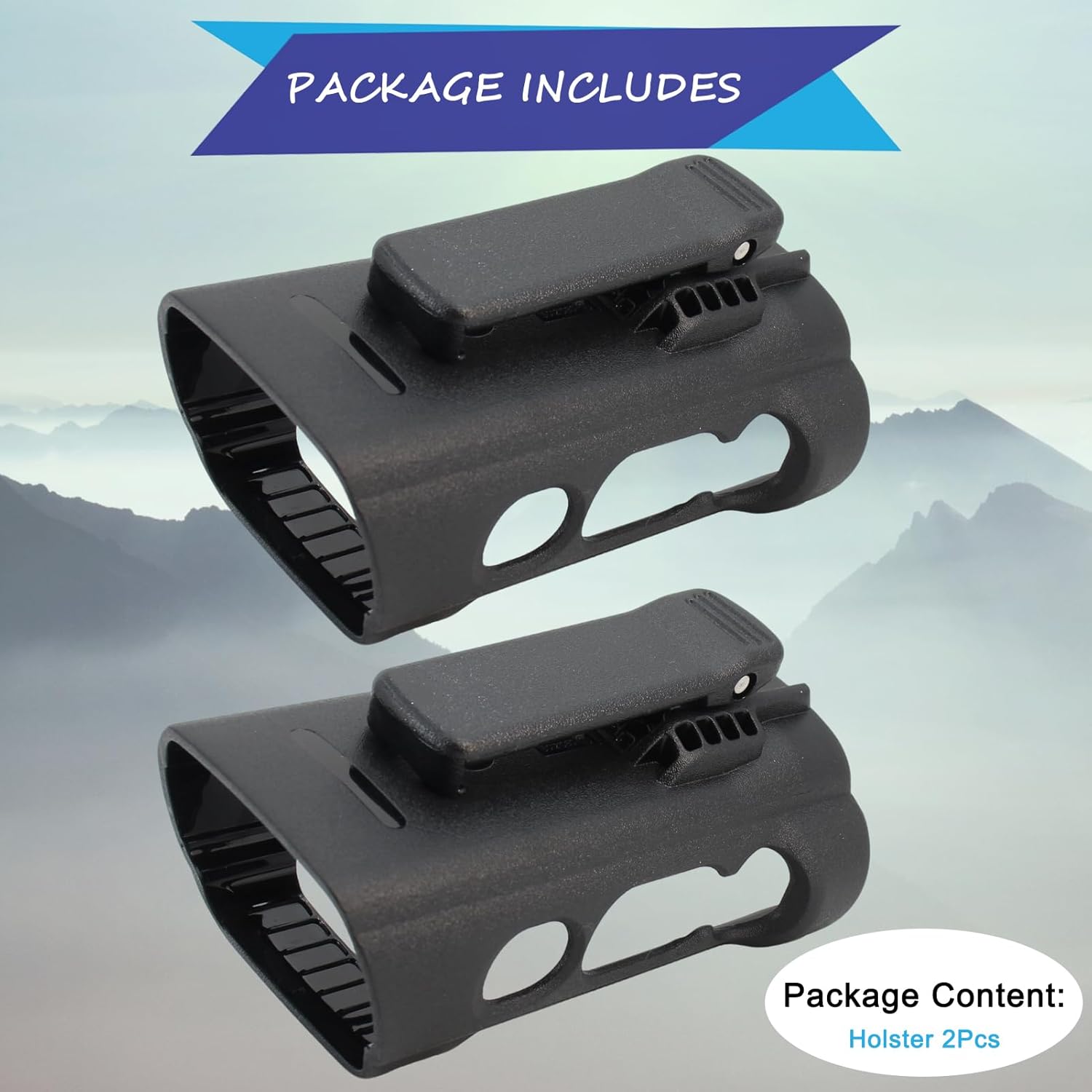 2Pcs APX 6000 APX 8000 Radio Holster Fit for Motorola APX6000 APX8000 PMLN7901A PMLN7901 PMLN5709A PMLN5709 Carry Holder Case with 3.4" Belt Clip Models 1.5, 2.5 and 3.5