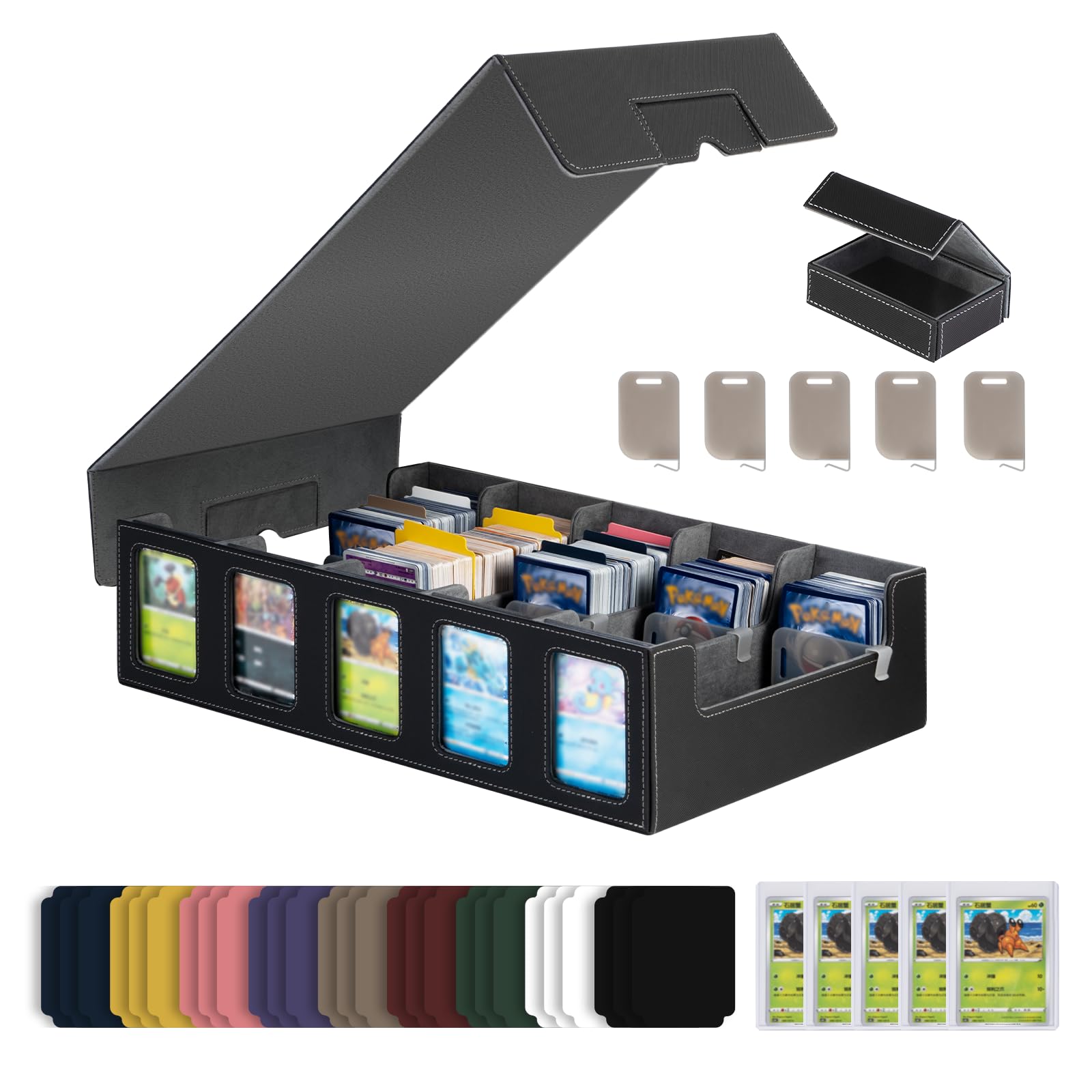 Gvirtcoz Trading Card Storage Box with Commander Display