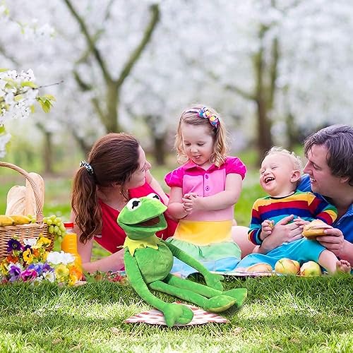 Miniatura 15 de Kermit - Marioneta de rana con barra de control de marionetas y 50 calcomanías de marioneta Kermit The Frog, títere de mano para niños y niñas