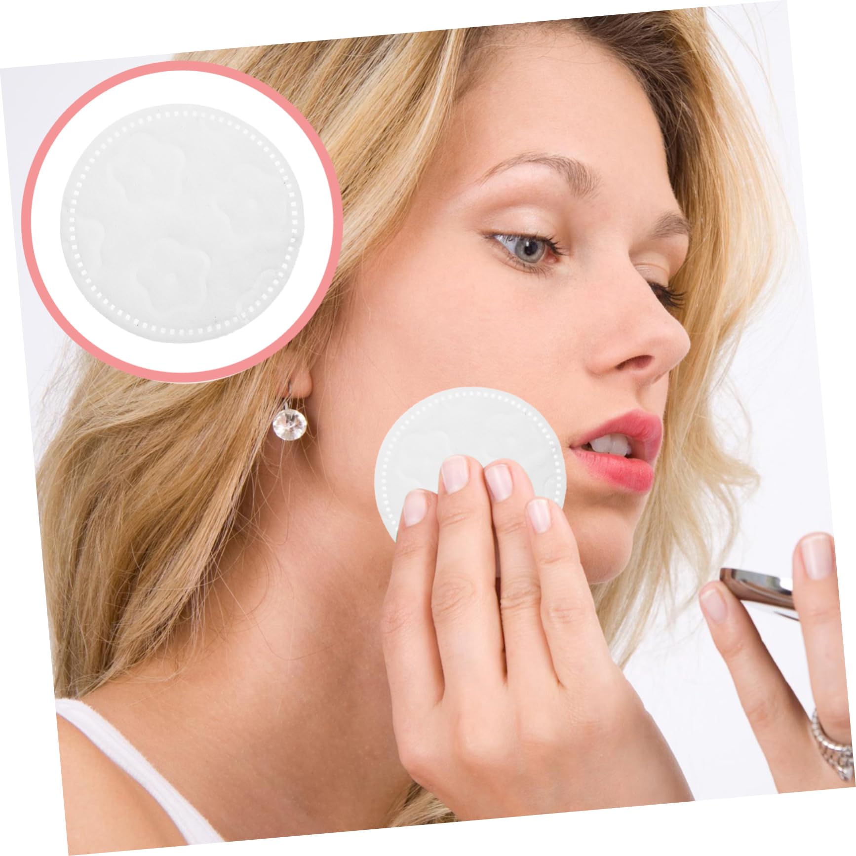 minkissy 3pcs 1 Round Cotton Pads for Face Makeup Pads Cotton Rounds Facial Cleansing