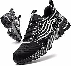 Safety Shoes for Men Women Sneakers Work Comfortable Lightweight Safety Shoes with Breathable Steel Toe