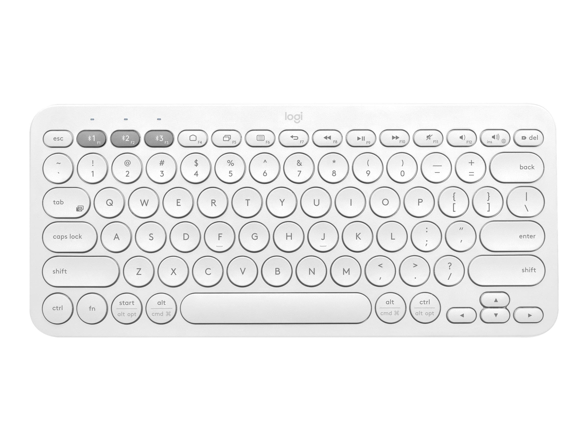 Logitech K380 Tastiera, Layout Tedesco Qwertz, Bianco