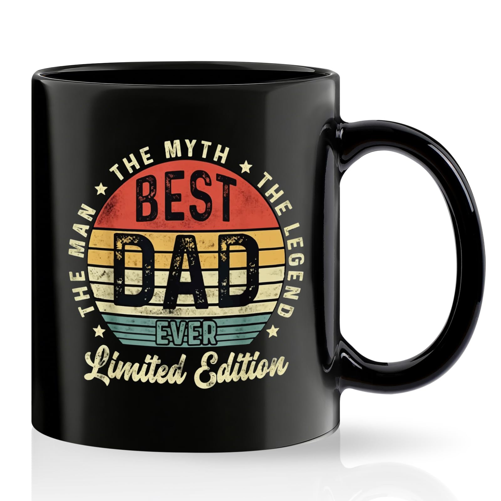 Joymaking Dad Gifts for Fathers Day, 11oz Coffee Mug Best Dad Ever Gifts for Father's Day Birthday Christmas, Dady Gift Mug Black — image 1