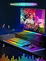 Vista 3 de Under Monitor Light Bar, App and Remote Control Gaming Ambient Lights,Music Sync Color Changing, 16 Million Colors, Timing, USB Powered RGB Light