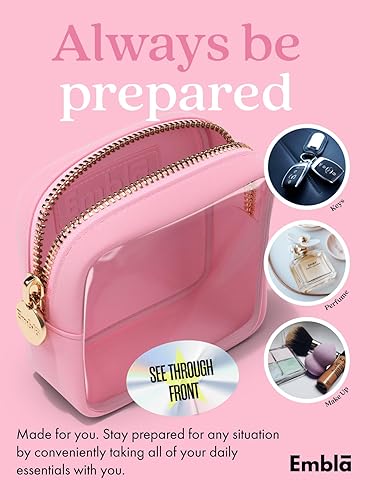 Miniatura 4 de Embla Bolsa de maquillaje transparente para mujer, bolsa de cosméticos transparente, bolsas de cosméticos con cremallera, lindas bolsas de nailon