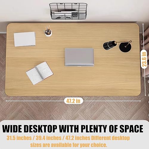 Miniatura 4 de WXJHL Escritorio para computadora de 31.5 pulgadas, escritorio de oficina de estilo moderno y simple, mesa de oficina industrial, mesa resistente