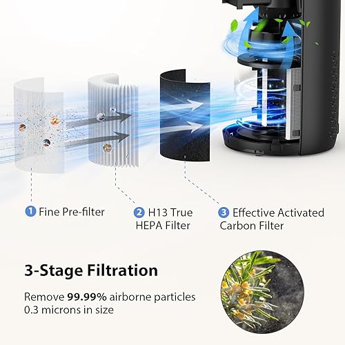 Miniatura 4 de MOOKA Filtro de repuesto HEPA H13 con certificado oficial compatible con purificador de aire EPI153