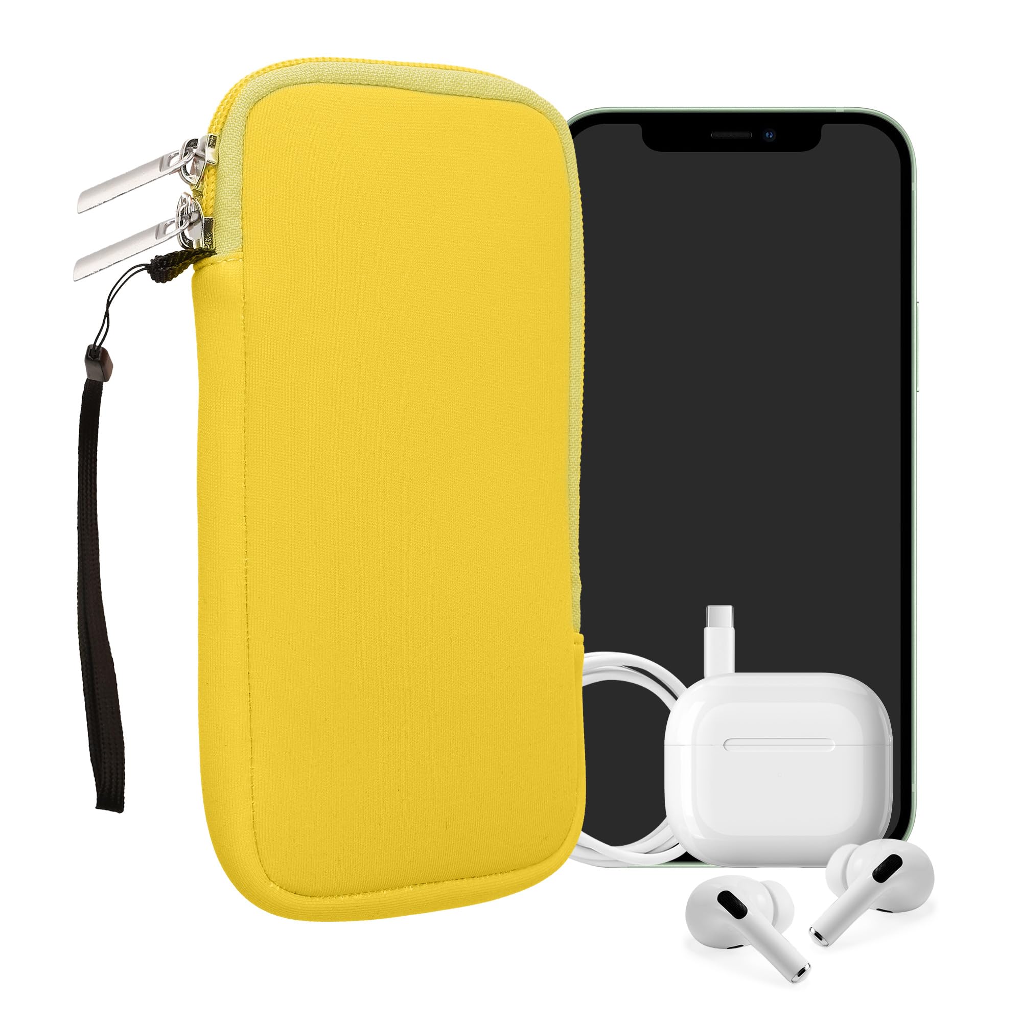 Housse Néoprène Pour Smartphone XXL - 17,7x8,5 Cm - Protection Anti-choc - Couleur Corail Fluo