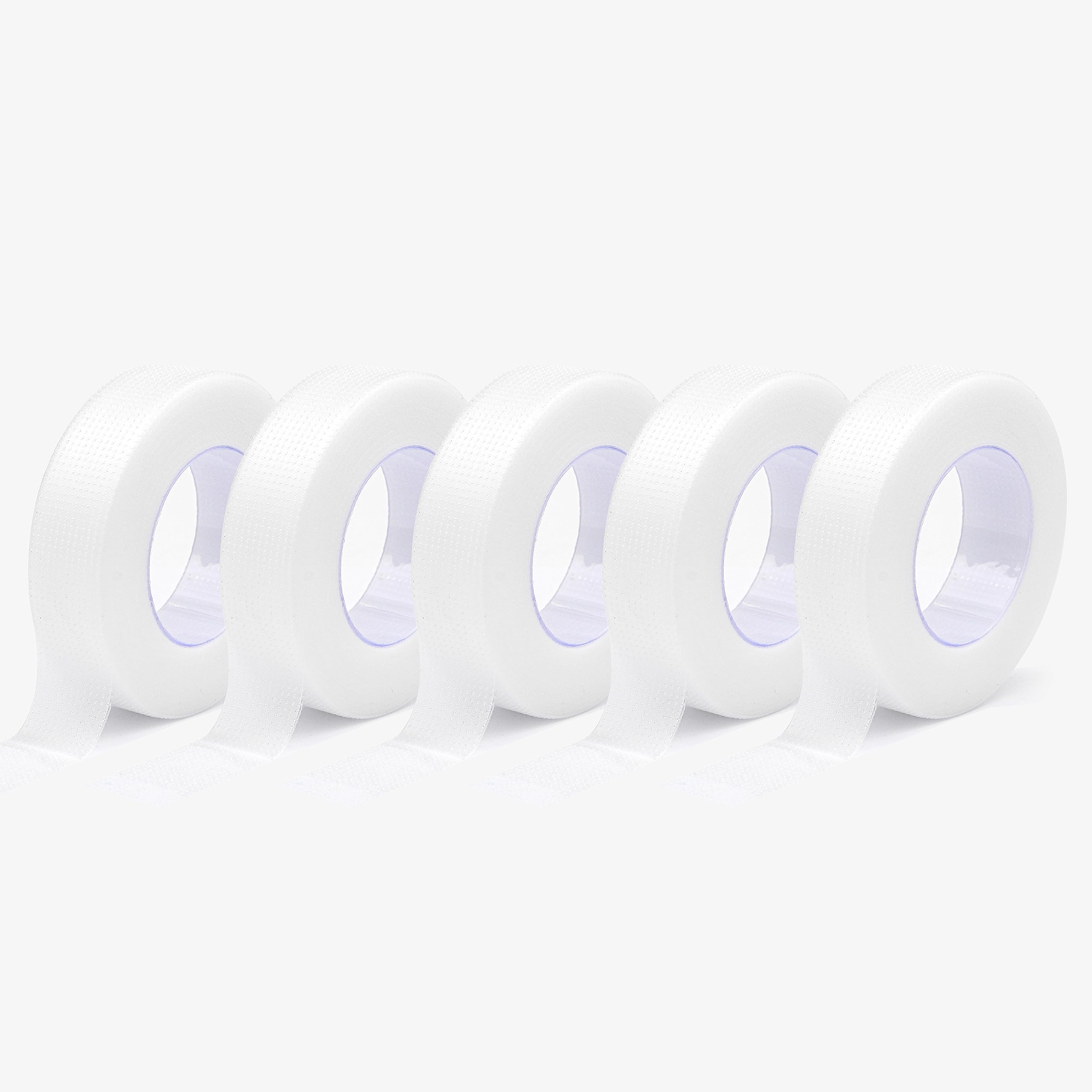 XIUSUZAKI Eyelash Extension Makeup 5 PCS/Set Breathable Easy to Tear Micropore Medical Tape Professional Supply Lashes Tape (5 PCS PE Tape)