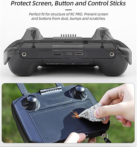 Miniatura 4 de 2 en 1 RC Pro Controlador Protector Protector Parasol Parasol Compatible para DJI RC Pro Control Remoto Joysticks Protector para DJI Mavic 3