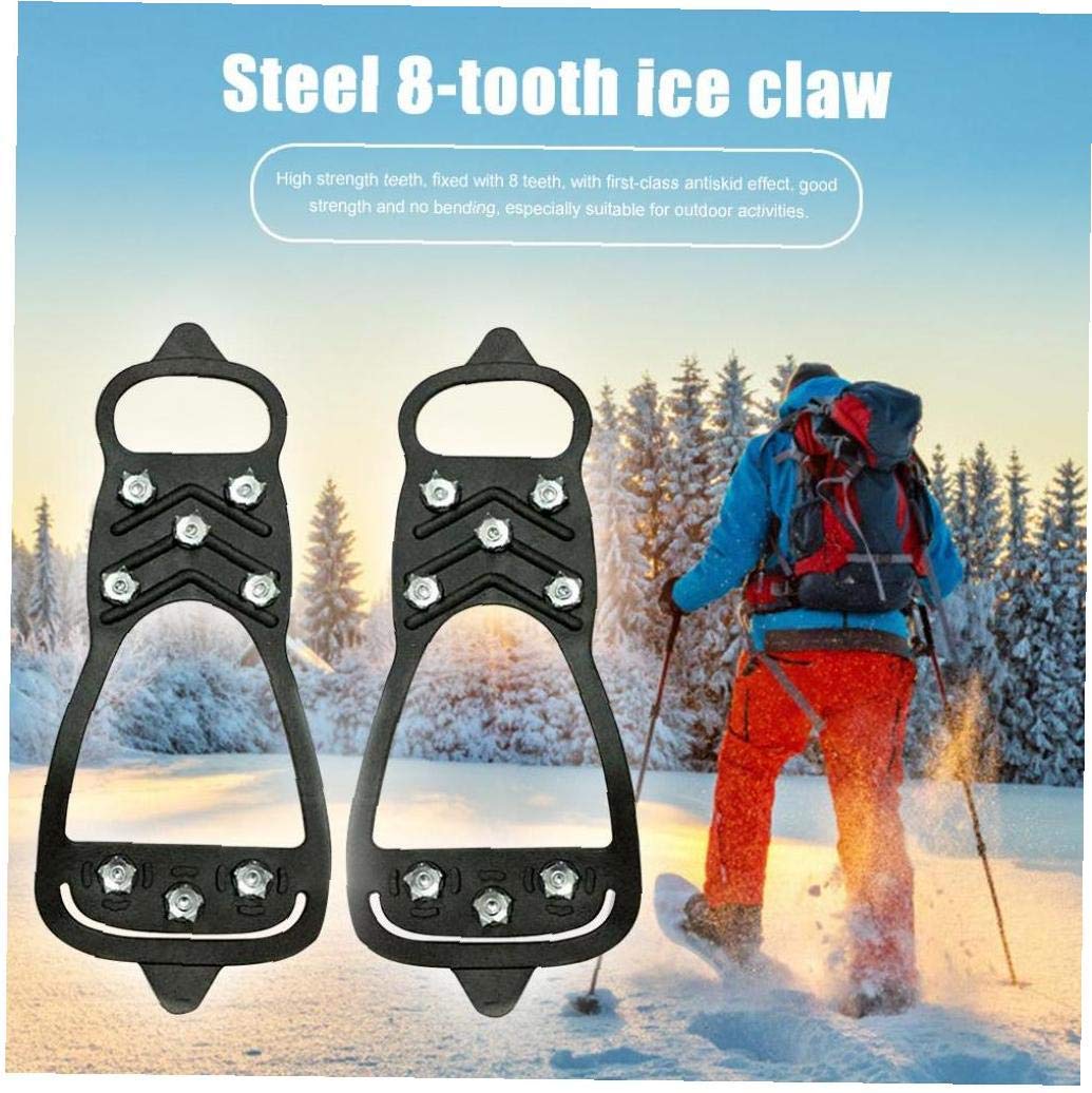 Schuhstiefel Ice Rubber Walking Cleats Anti-Rutsch-Stretch-Schuhe Ice Cleats Snow Traction Cleats Steigeisen für nassen Schlamm EIS und Schnee (m)