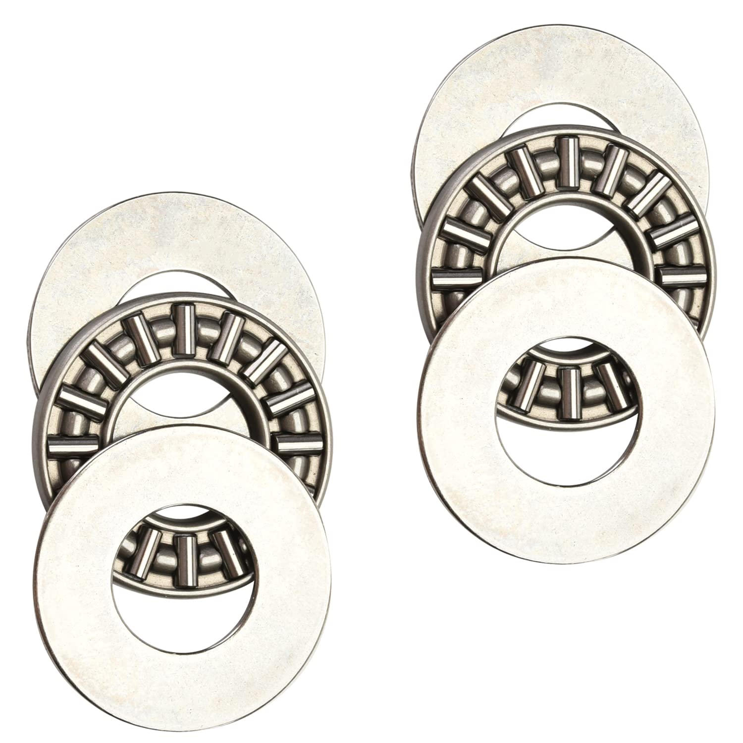 Othmro AXK1226+2AS łożyska igiełkowe wzdłużne z 2 podkładkami, średnica wewnętrzna 12 mm, 26 mm OD, 2 mm grubości, twardość GCr15 2 szt. 1 szt.