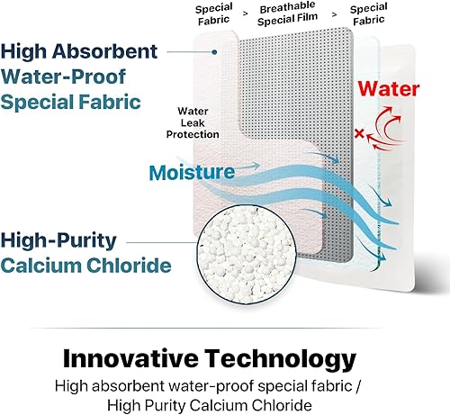 Miniatura 5 de Dry & Dry 3 paquetes de absorbentes de humedad híbridos y deshumidificador eliminador de olores a humedad para controlar el exceso de humedad para