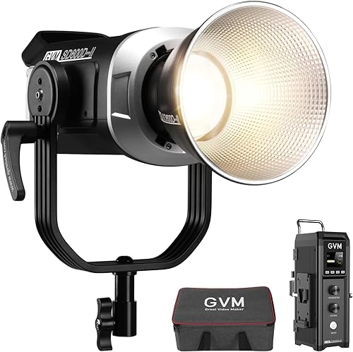 GVM SD600D - Luz de video LED de 600 W, luz de estudio LED bicolor, iluminación de fotografía con control APPDMX, 2700K a 6800K 128000lux3.3 ft