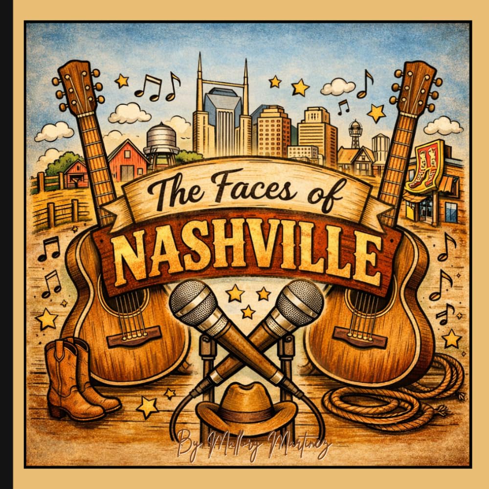 The Faces of Nashville Coloring Book: Country Music Coloring Book Featuring Nashville Legends, Western Icons & Classic Americana Style | Fun for Adults, Teens & Kids