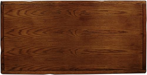 Miniatura 2 de Leick Home Sibley - Mesa de café, madera maciza, detalles de azulejos de pizarra, estante inferior de exhibición, fácil montaje, sala de estar,