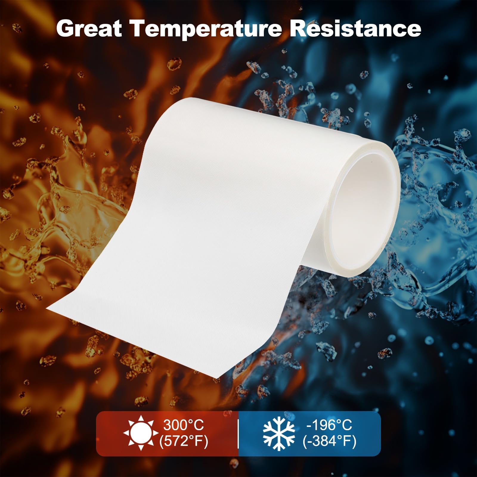 PATIKIL Nastro resistente al calore 5,91 pollici x 33 piedi PTFE