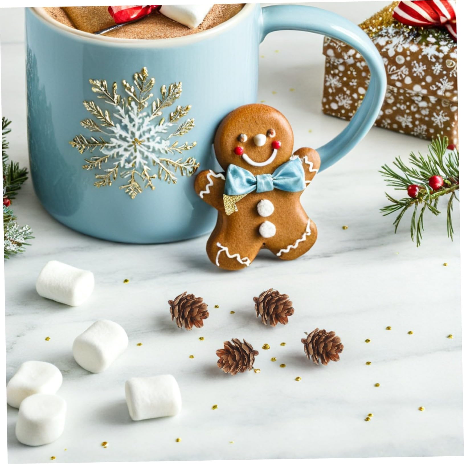 Ipetboom 1 Caja Mini Piñas para Decoración Navideña Rústica Adornos Colgantes para Árbol de Invierno Manualidades Festivas Reutilizables Pequeñas