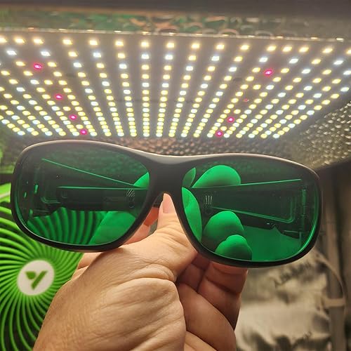 Miniatura 5 de Drart Gafas hidropónicas LED para interiores para sala de cultivo intensa, protección visual de los ojos, gafas de seguridad anti-UV, 1 paquete