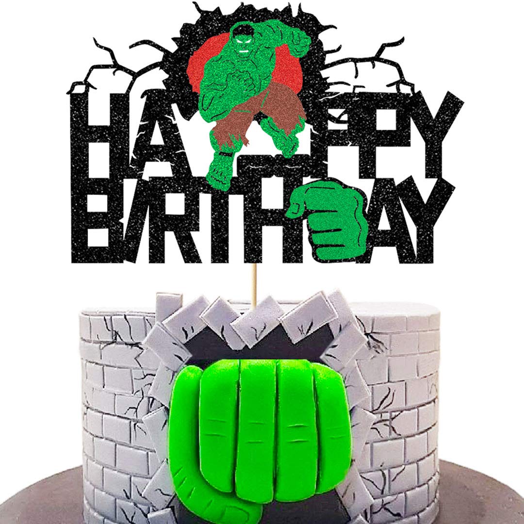 Buy Superheroes Hulk Birthday Cake Topper, Hulk Cake Toppers for Kids