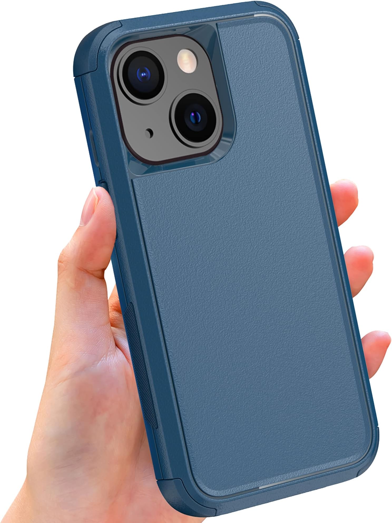 HONTECH for iPhone 13 Case, Heavy Duty Protective Phone Case, [Shockproof] [Dropproof] [Dust-Proof] Rugged Tough Cover for Apple iPhone 13, Blue