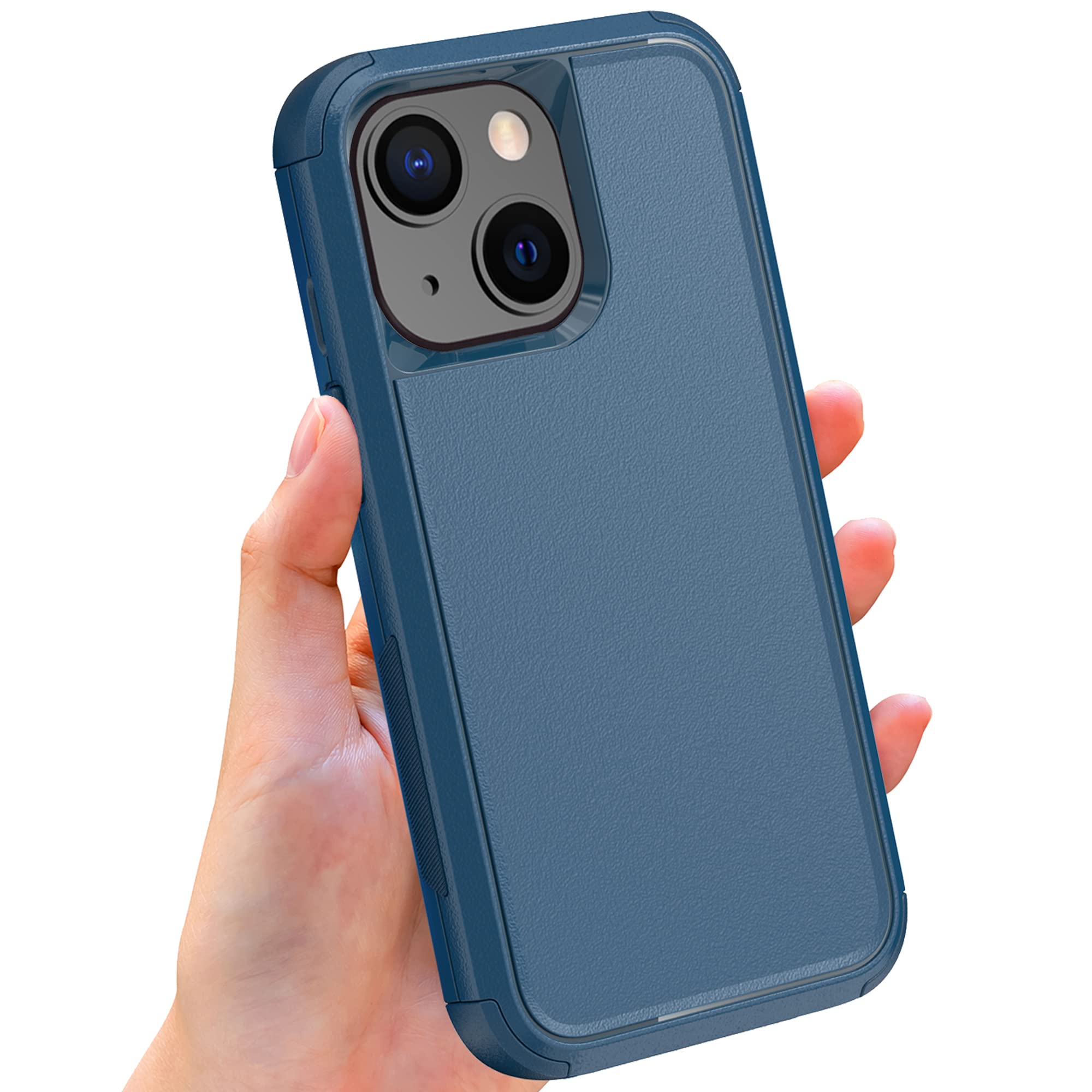 HONTECH for iPhone 13 Case, Heavy Duty Protective Phone Case, [Shockproof] [Dropproof] [Dust-Proof] Rugged Tough Cover for Apple iPhone 13, Blue