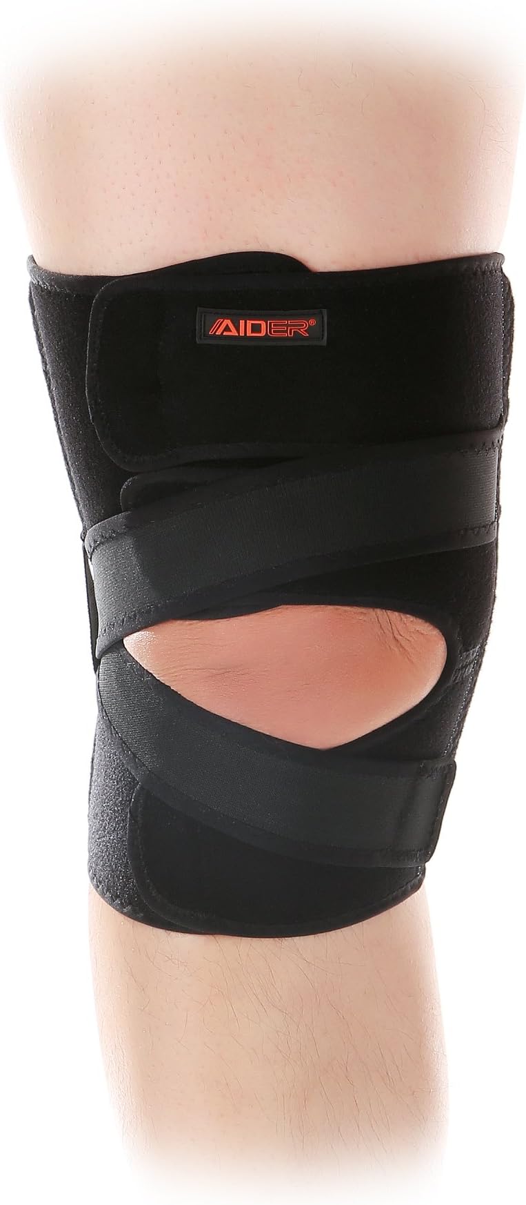 AIDER Compression Knee Brace Type 3 - Knee Arthritis, Adjustable Compression Brace, Breathable Neoprene, Relieves LCL, Medical Supplies Equipment Knee Sleeves for Exercise Like Climbing, Tennis(Left)