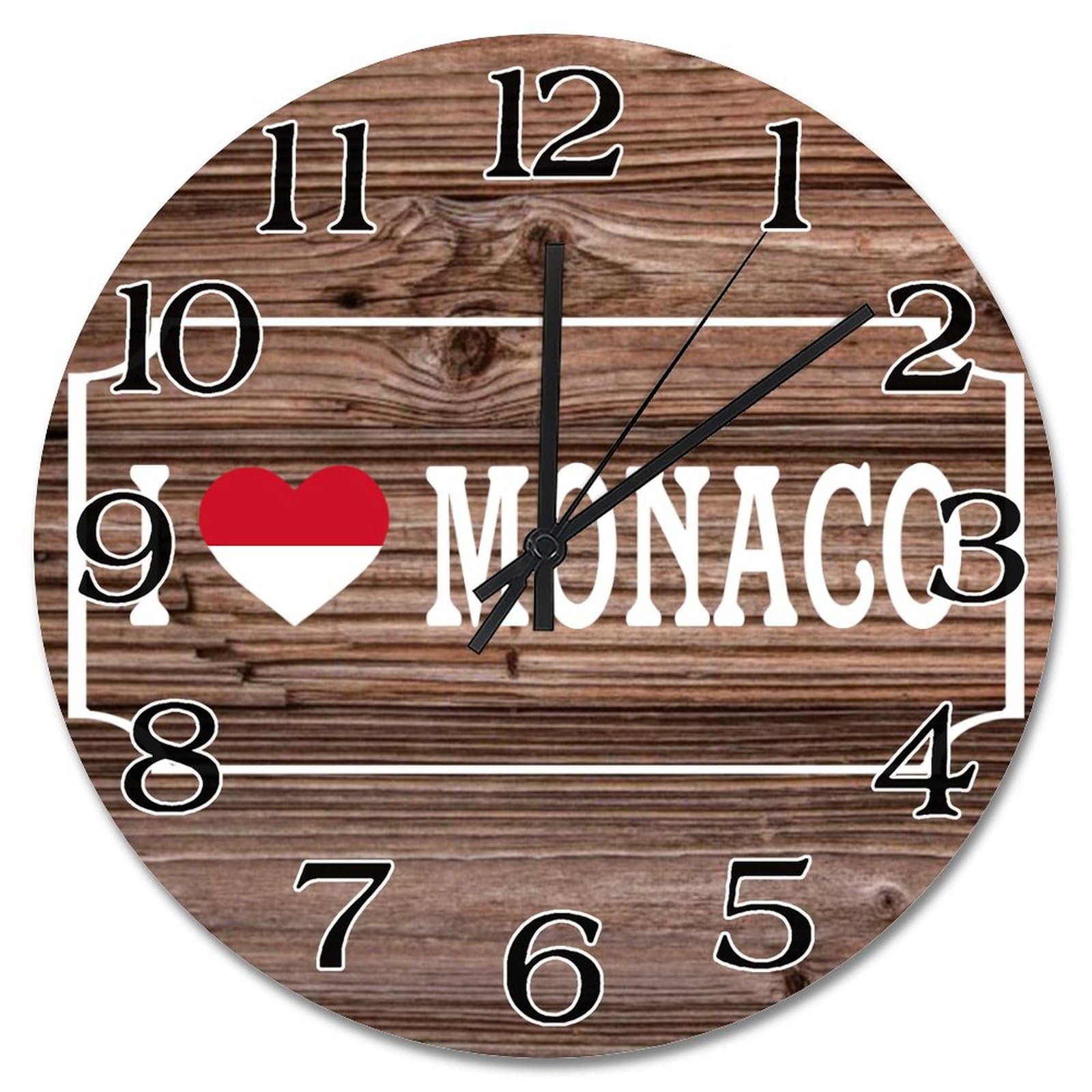 Horloge murale Monaco haut de gamme grand cadran rustique à pile