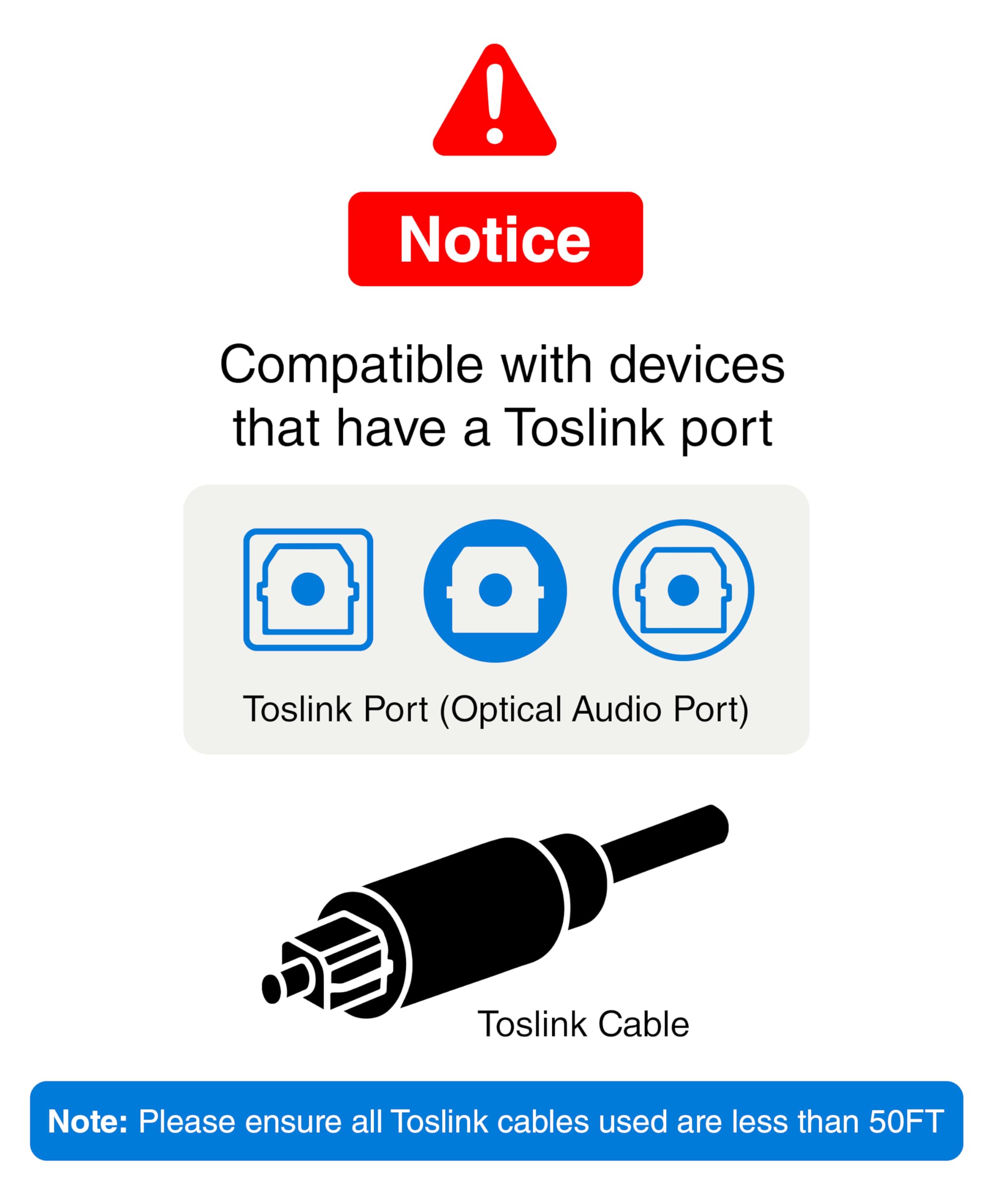 BlueRigger Interruttore ottico digitale Toslink 3x1 (LPCM 2.0, SPDIF Optical Audio Switcher con telecomando IR, interruttore a fibra ottica 3 in 1) - Compatibile con console di gioco, HDTV