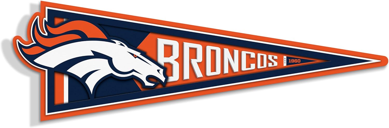 YouTheFan NFL 3D Wall Pennant, precision-crafted, unique shape made of multiple layers, ready-to-hang, officially licensed and stylish addition for ultimate team fan