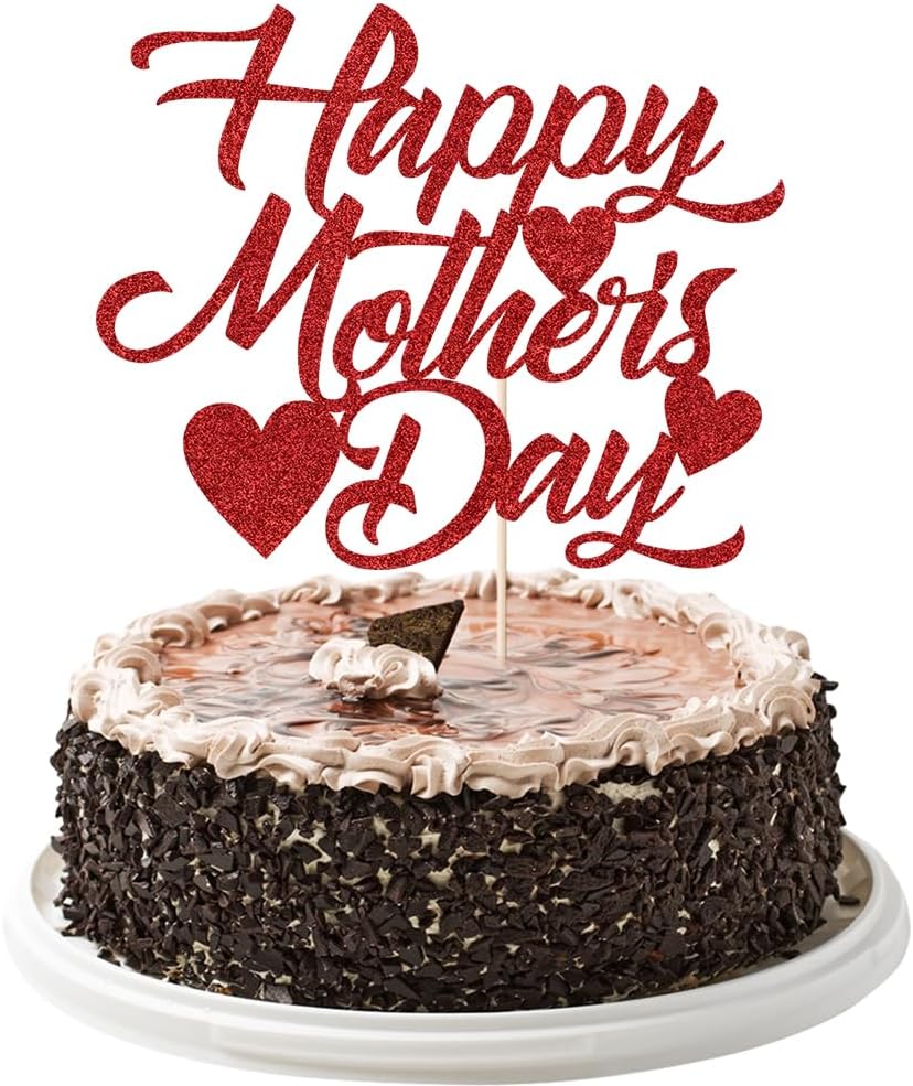 Amazon.com: YUINYO Happy Mother's day Cake Topper - Mother's Day Topper ...
