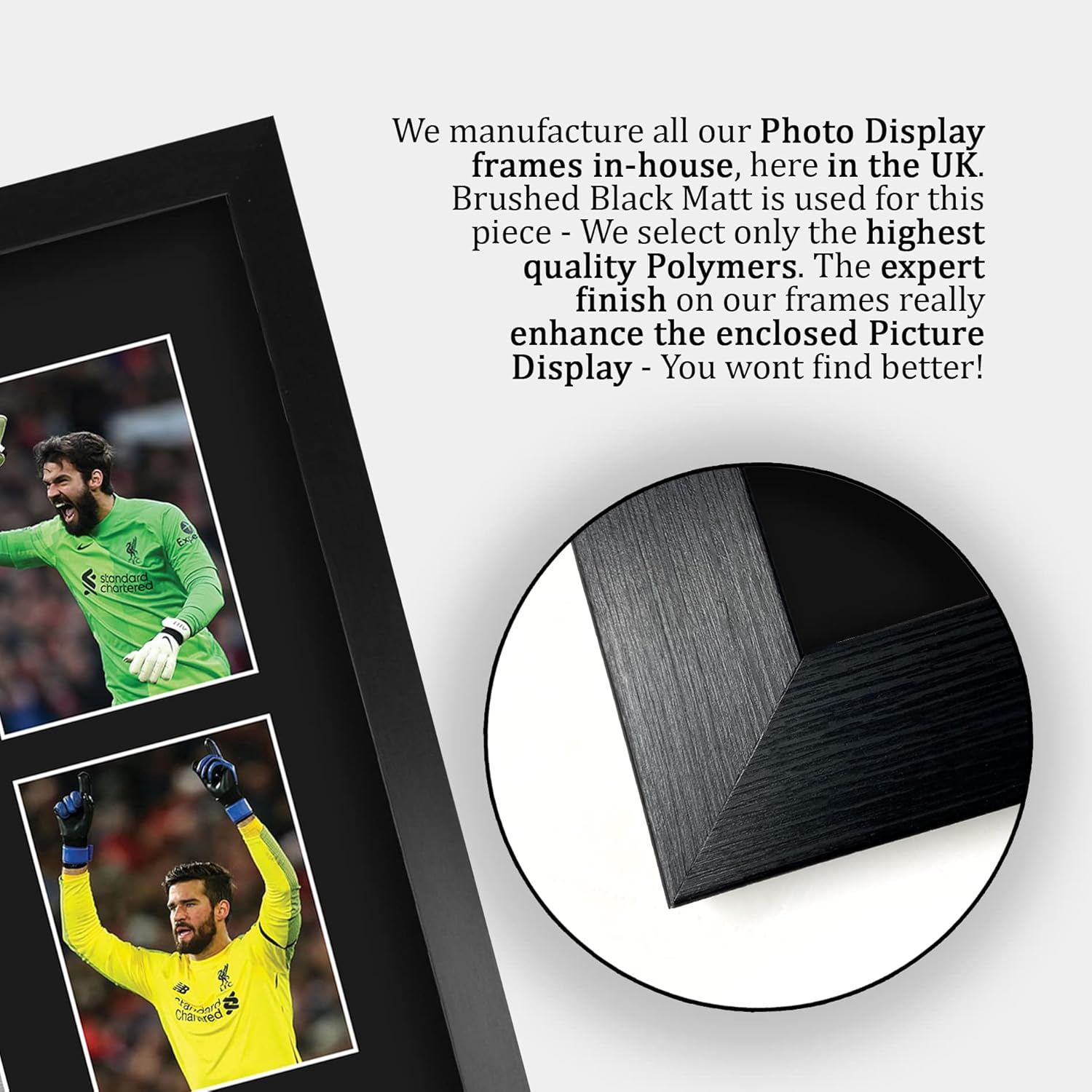 HWC Trading Alisson Becker Liverpool 16 x 12 inch (A3) Printed Gifts Memorabilia Signed Autograph Photograph Display for Football Fans and Supporters - 16" x 12" Framed