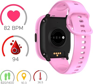 Wiky Watch 5 Plus Akıllı Çocuk Saati - Görüntülü Arama, Gps, Sos, Sağlık Takibi, Güvenli Alan Pembe