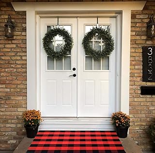 Ukeler Cotton Buffalo Plaid Rugs 3 x 5 Wash...,