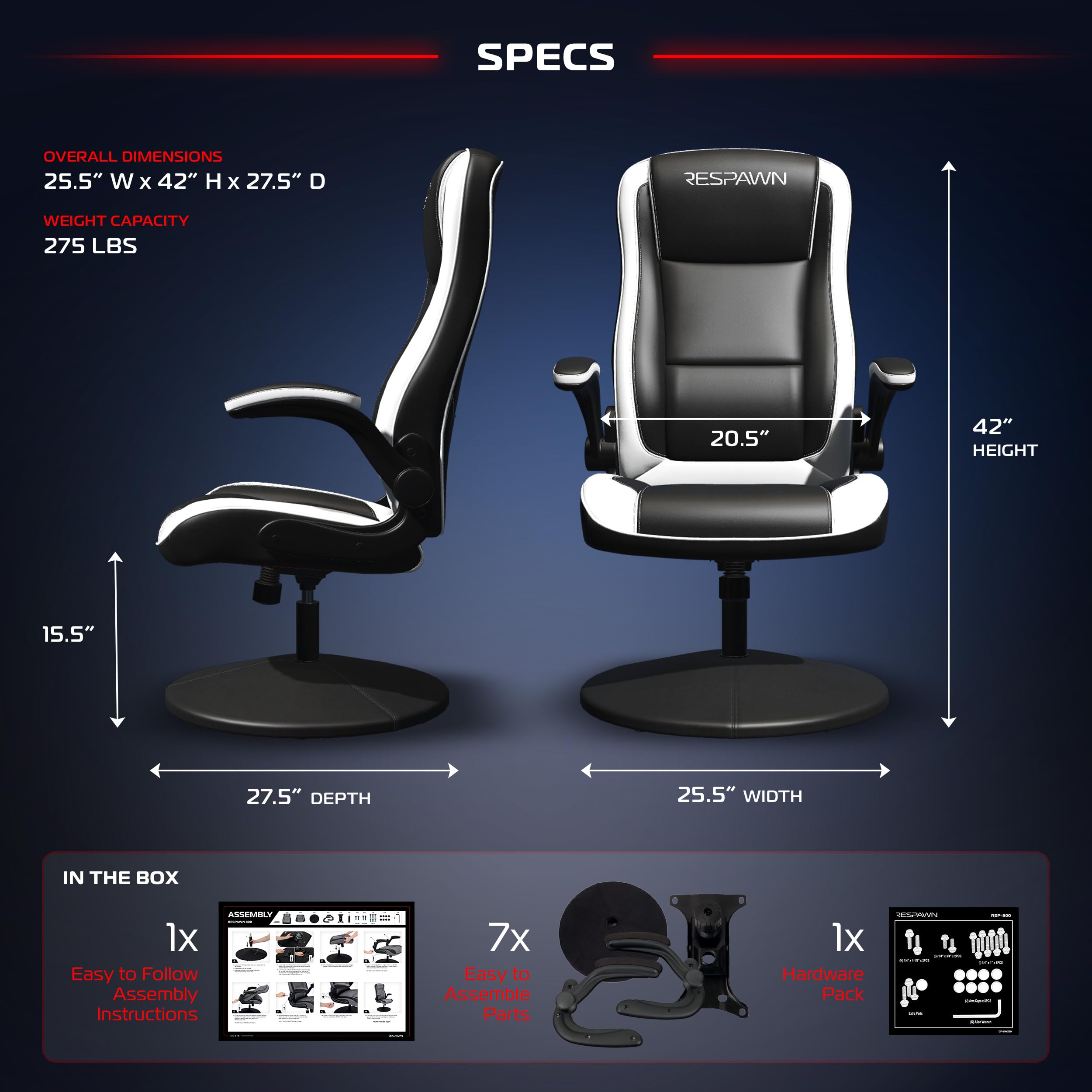 110 Gaming Respawn 110 Parts RESPAWN 110 Gaming Chair Blue RSP