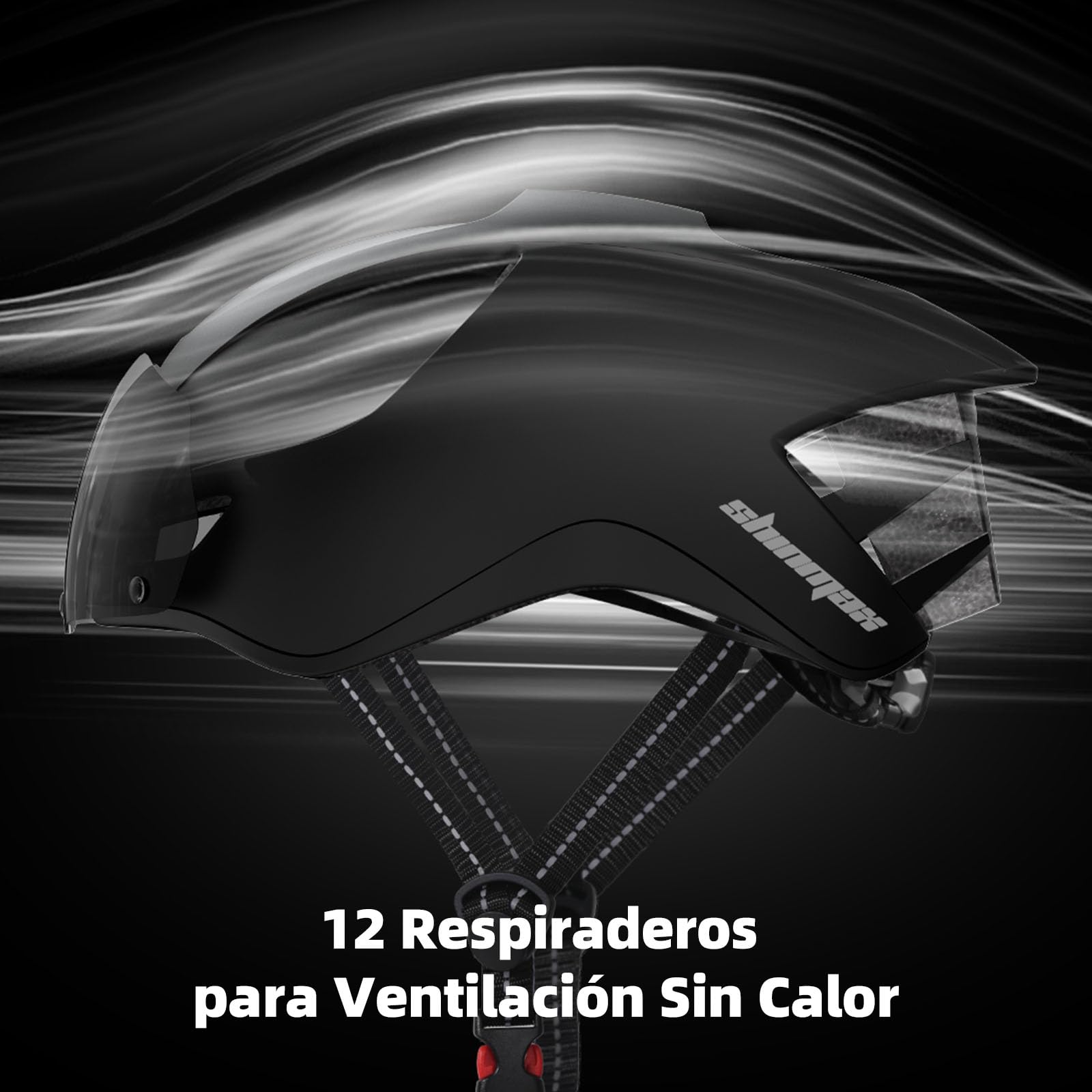Shinmax Casco Bicicleta Adulto con Visera Magnética Casco MTB con Luz LED Recargable & Cuerda de Seguridad Reflectante Casco Bici Hombre Mujer Casco Bicicleta Montaña Ciclismo Carretera Tamaño 57-62CM