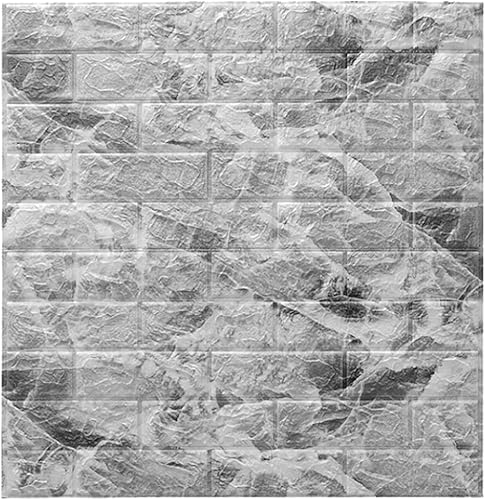 10 pegatinas de pared de ladrillo 3D de 15.0 x 13.8 in, paneles de espuma autoadhesivos, papel pintado de ladrillo para sala de estar, TV de fondo,