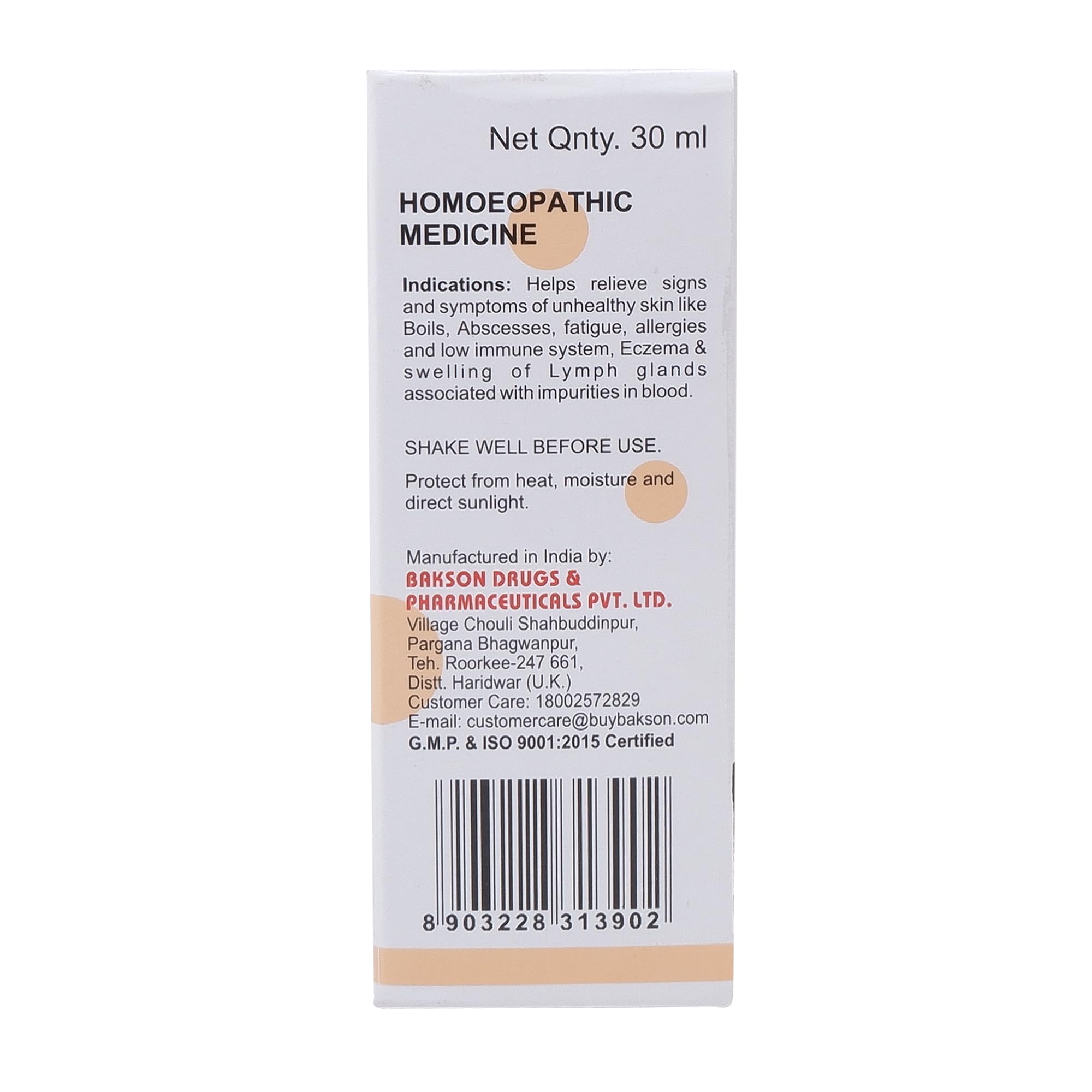 Bakson Veterinary V61 Blood Purifier Drops 30ML | Homeopathic Blood Cleanser for Pets, Dogs & Cats | Supports Clear Skin, Allergy Relief, Immunity, Vitality & Lymphatic Health — Amazon image 3