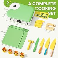 Vista 7 de Toddler Cooking Set with Storage Box-Kids Kitchen Set,Safe PP Material Montessori Kitchen Tools for Real Cooking,Dishwasher Safe,Fun Bird-Shaped
