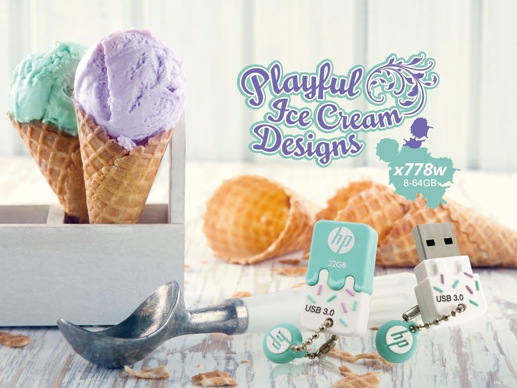 HP 64GB USB 3.0 Rubber Ice Cream Flash Drive