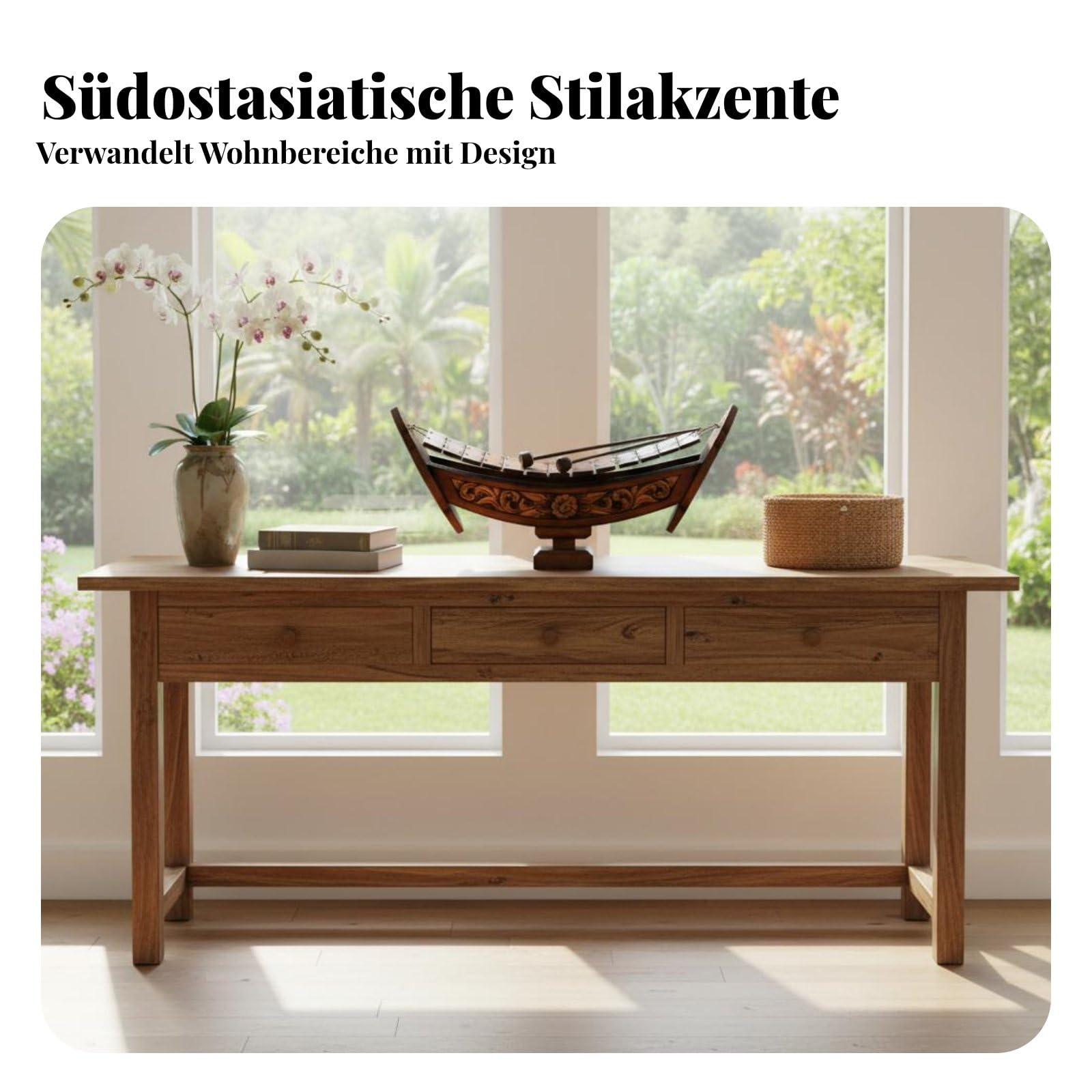 Xylophone en Bois Naturel avec Grain Préservé et Parfum pour Pièce Collection Vintage, L
