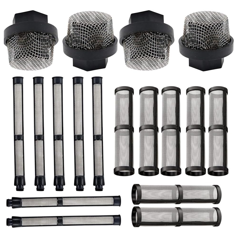Littimoon Airless Paint Sprayer Filters Set,246385 Hose Inlet Strainer Filter,246384 Pump Manifold Filter, 287032 Filter (4+7+7pk)