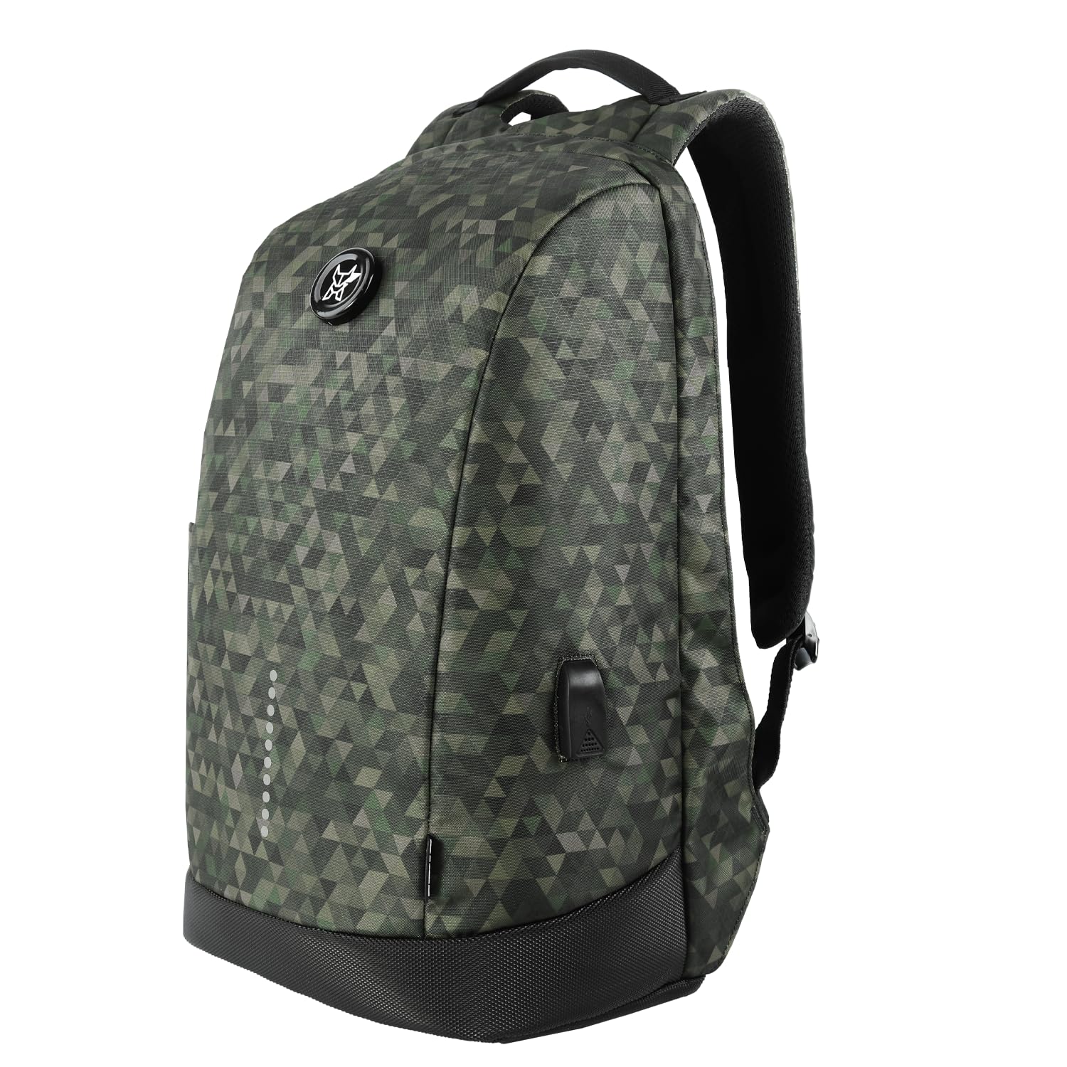 Arctic Fox Slope Trisiac Printed Anti-Theft Backpack (Brown) | 23 Ltr Capacity|Water Resistant | Multipurpose Backpack |Rain Cover| Trolley sleeve 15.6 Inches Unisex Laptop Bag with USB Charging Port