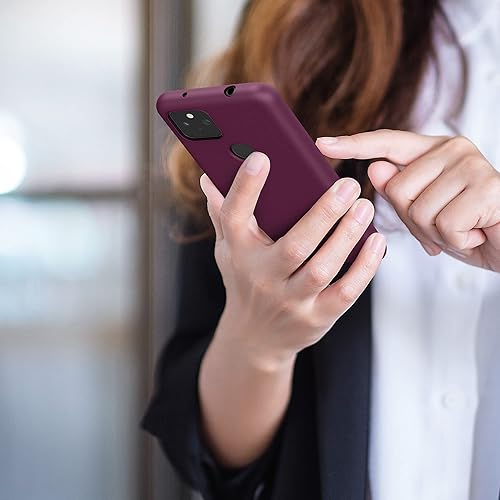 Miniatura 4 de kwmobile Funda compatible con Google Pixel 5a 5G - Funda protectora de silicona TPU suave y delgada - Violeta burdeos