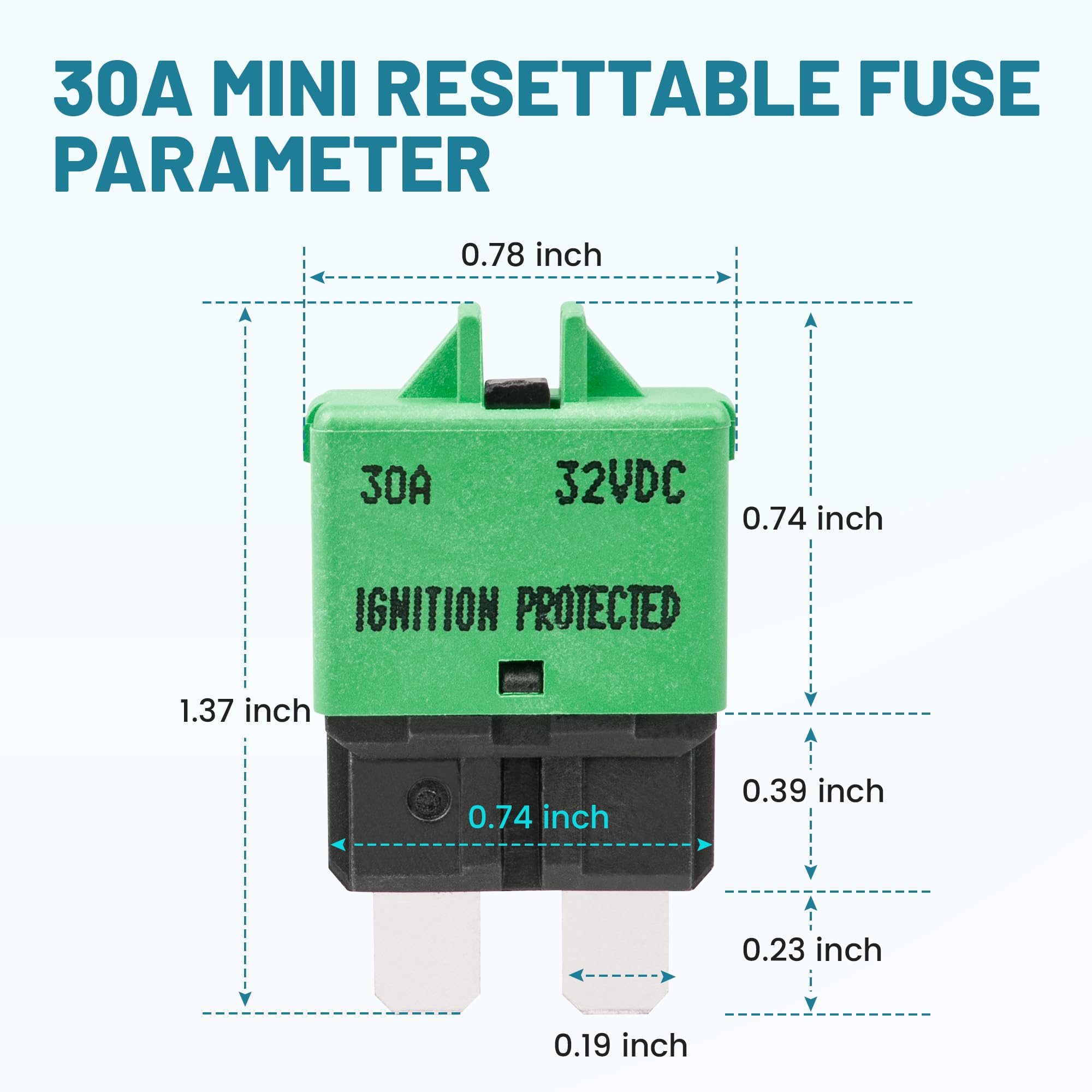 NuIth 30A Mini Circuit Breakers - Reset & Replace -6 NuIth 30A Mini Circuit Breakers - Reset & Replace -6