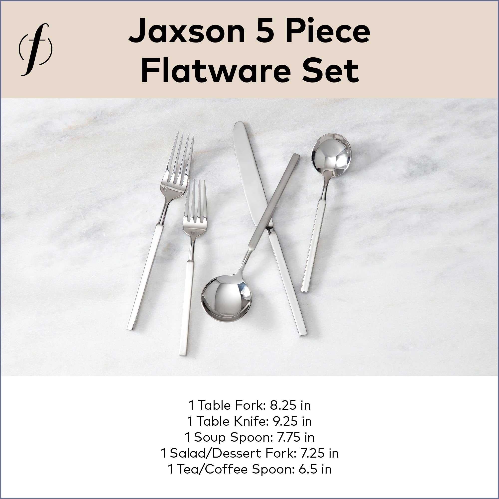 Amazon.com: FORTESSA Jaxson 18/10 Stainless Steel Flatware, 5