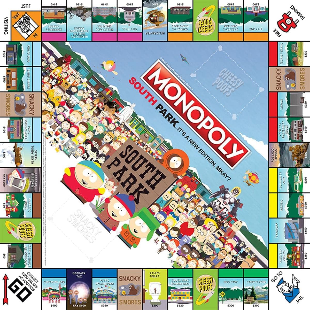 Monopoly South Park | Based on Comedy Central Show Featuring Familiar Locations, Episodes, and Characters Officially-Licensed & Collectible For 2-6 Players