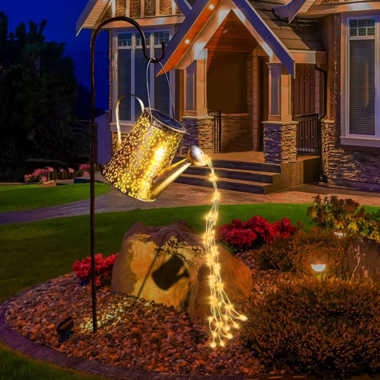 Aimiyaelec Garden Art LEDLicht Solar Gießkanne Fairy Garden Light