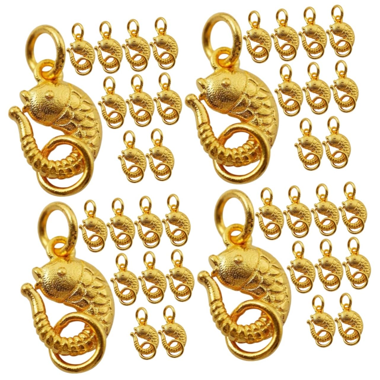 NUOBESTY 40pezzi Chiusure Per Collane Fai Da Te Da Chiusura Forma Di Pesce Accessori Per Gioielli Perfetta Per Collane e Braccialetti