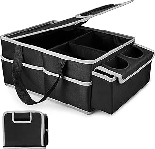 Sponsored You’re seeing this ad based on the product’s relevance to your search query.Learn more about this advertisement Druuzyl Premium Boot Bag with Lid, Boot Organiser, Boot Bag, Foldable Car, Multiple Divisions, Waterproof Non-Slip Box